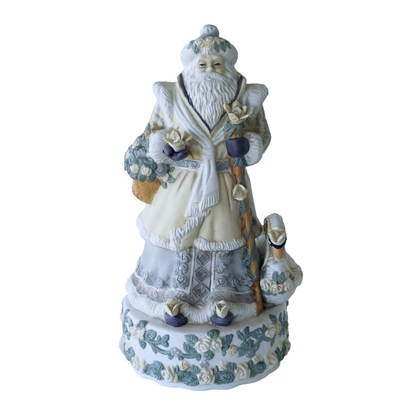 ABC Distributing Other - ABC Dist. Victorian Santa #16092 Christmas Swan Roses Music Box Figurine